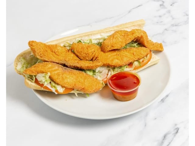 SALMON PO'BOY.