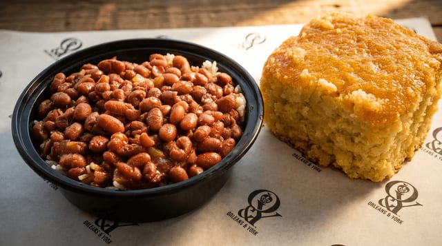 Red Beans & Rice with Cornbread.