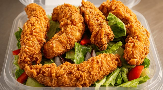 Chicken Tenders Salad.