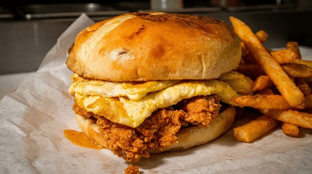 Chicken Breakfast Sandwich.