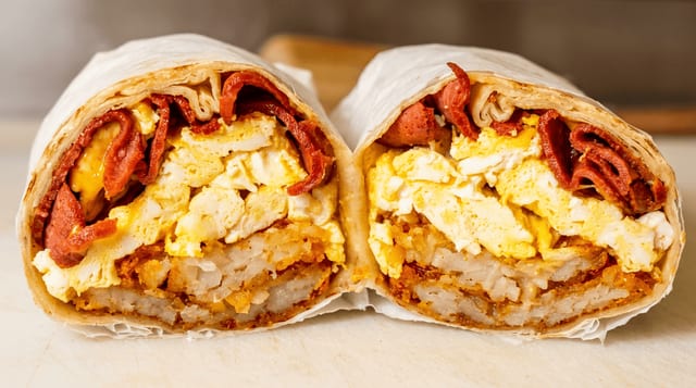 New Orleans Breakfast Burrito.