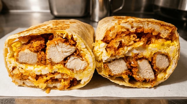 Chicken Egg & Cheese Burrito.