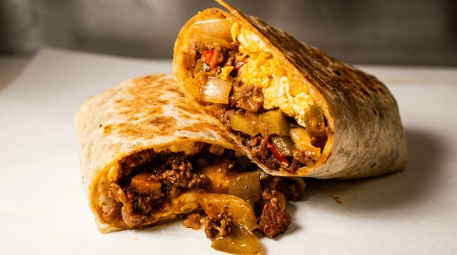 Dirty Egg Breakfast Burrito.