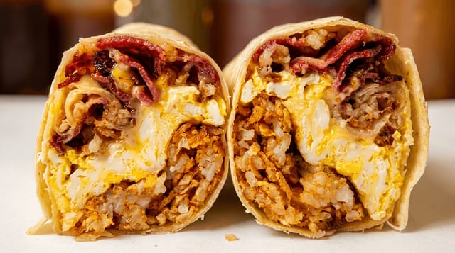 Bacon Breakfast Burrito.