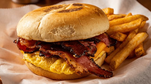 New York Breakfast Sandwich.